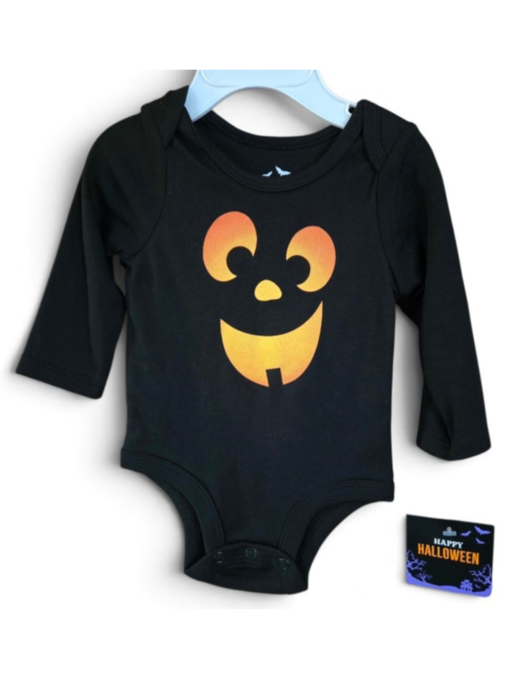 Baby Unbranded Halloween Bodysuit Black Orange 0-3 months